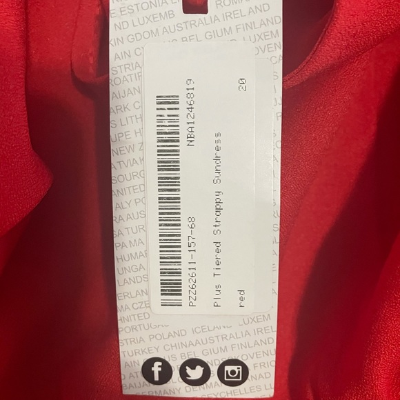 Red Ruffle Dress NEW - Picture 6 of 6